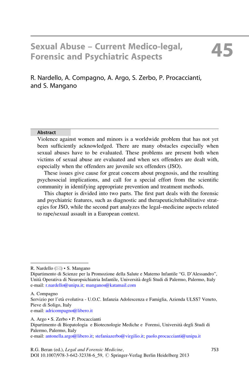 Pdf) Sexual Abuse – Current Medico Legal, Forensic And Throughout Medical Legal Report Template
