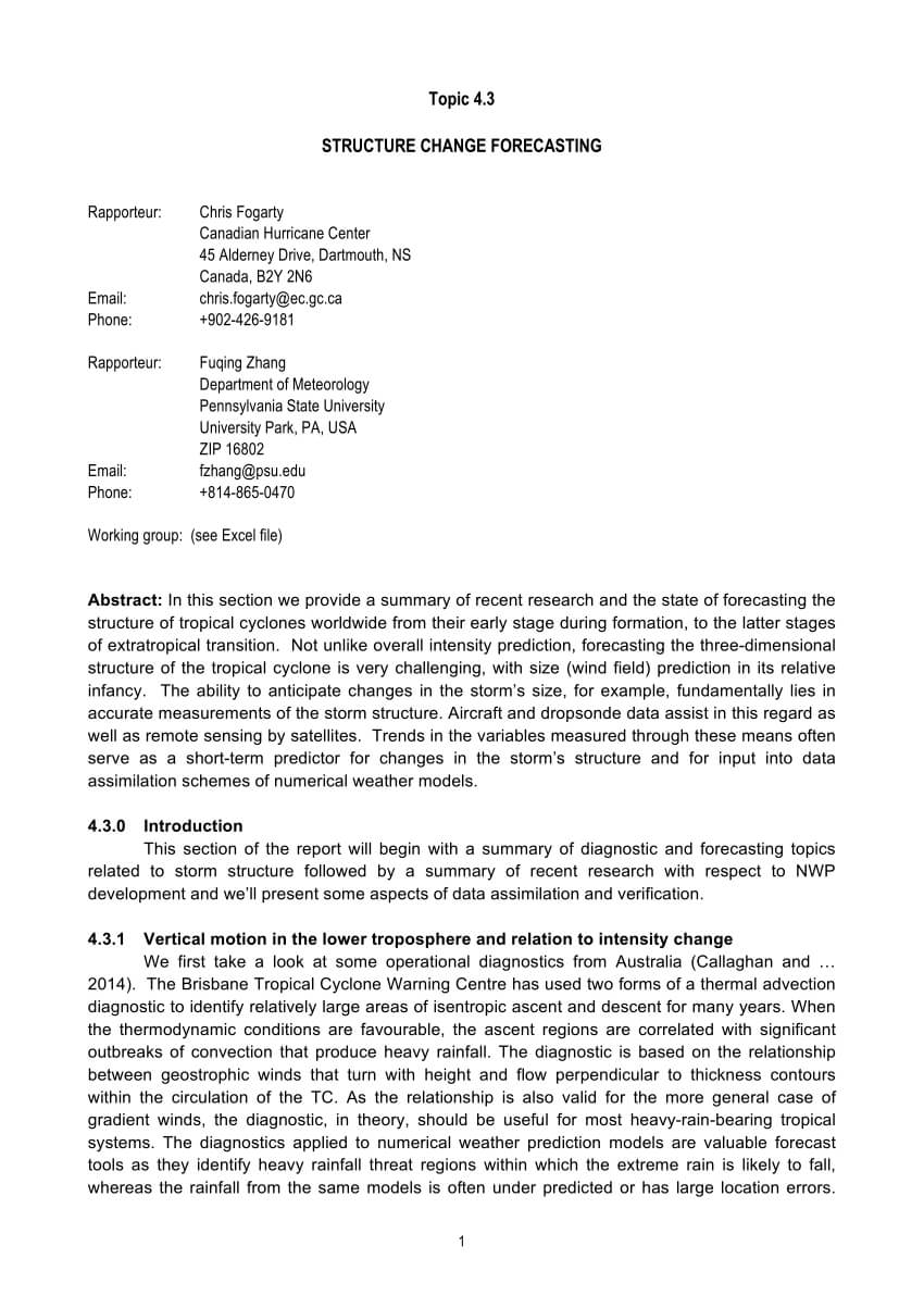 Pdf) Structure Change Forecasting – Rapporteur Report, Topic 4.3 With Regard To Rapporteur Report Template