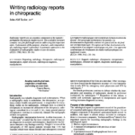 Pdf) Writing Radiology Reports In Chiropractic With Regard To Chiropractic X Ray Report Template