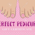 Pedicure Gift Certificate For A Nail Salon. Cute Feminine Design.. With Regard To Nail Gift Certificate Template Free