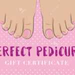 Pedicure Gift Certificate For A Nail Salon. Cute Feminine Design.. With Regard To Nail Gift Certificate Template Free