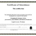 Perfect Attendance Certificate Template Word With Certificate Of Attendance Conference Template