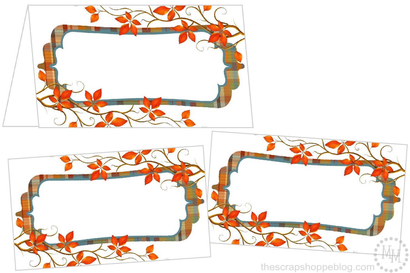 Perfectly Plaid Thanksgiving Place Cards – The Scrap Shoppe Intended For Thanksgiving Place Cards Template