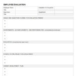 Performance Evaluation Template | Human Resource | Employee for Blank Evaluation Form Template