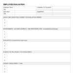 Performance Evaluation Template | Human Resource | Employee for Blank Evaluation Form Template