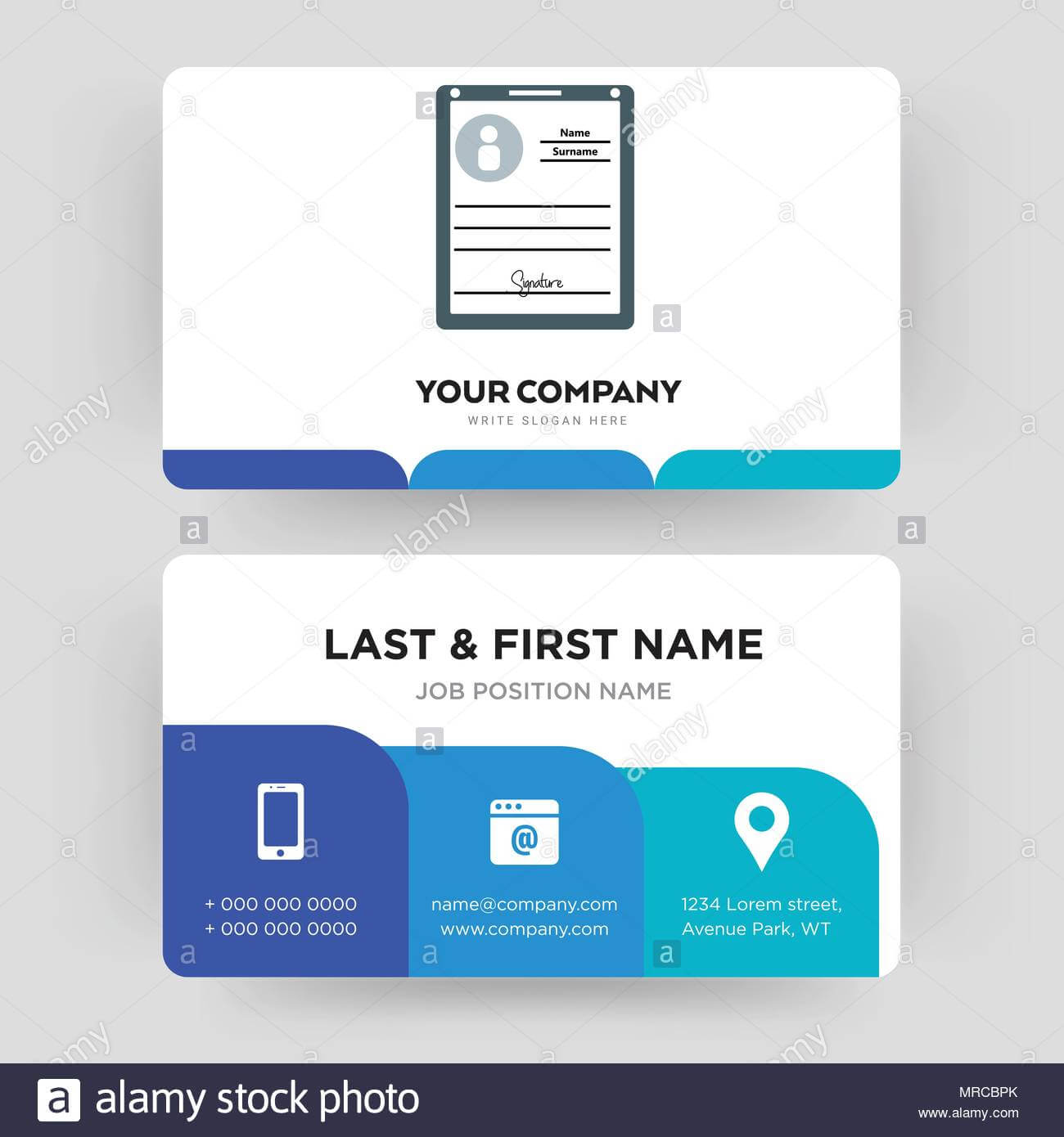 Personal Details, Business Card Design Template, Visiting In Personal Identification Card Template