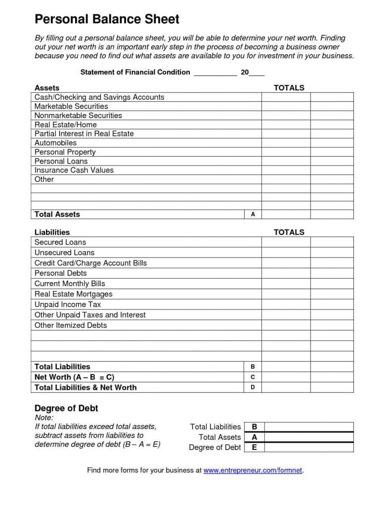 Personal Financial Statementte Exceltes Forms Lab Statement Within Credit Card Statement Template Excel
