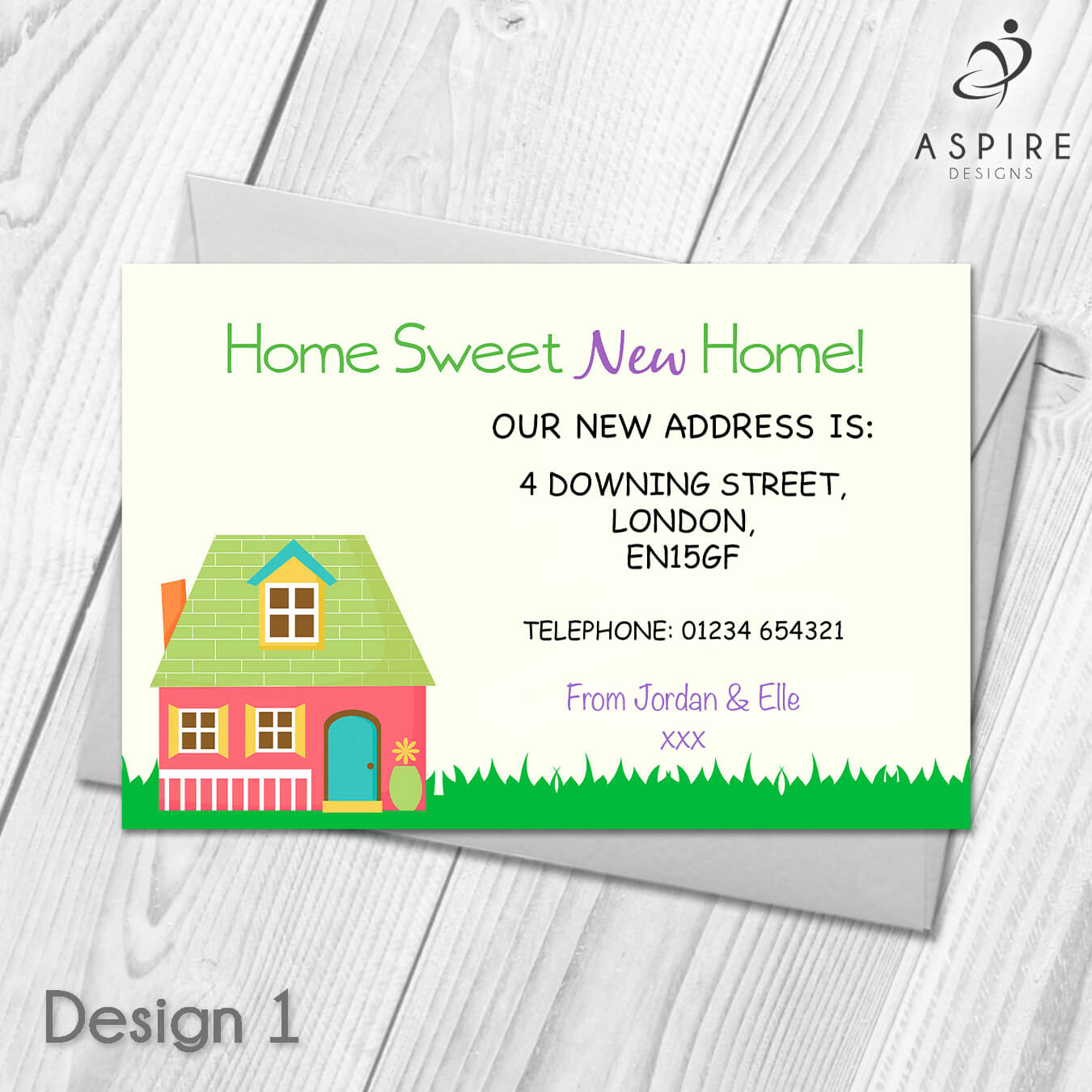 Personalised Home Sweet Home Change Of Address Cards In 2019 With Regard To Free Moving House Cards Templates