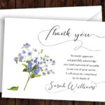 Personalized Funeral Thank You Card Sympathy Thank You Card Regarding Sympathy Thank You Card Template