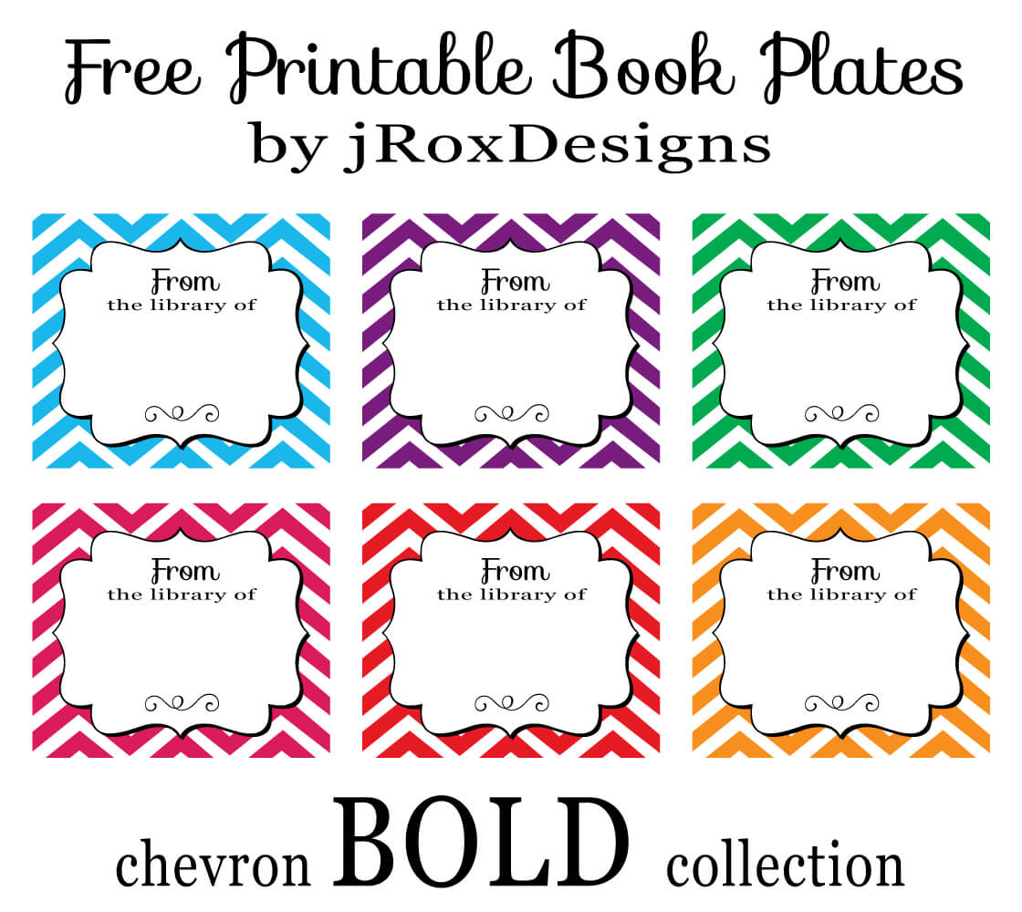 Personalized Your Library With Free Printable Chevron Book Throughout Bookplate Templates For Word
