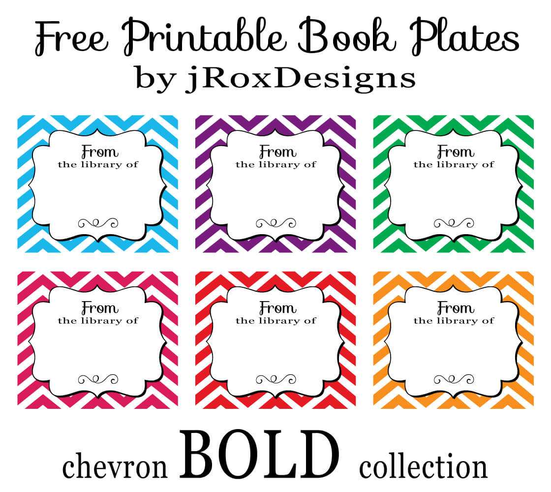 Personalized Your Library With Free Printable Chevron Book Throughout Bookplate Templates For Word