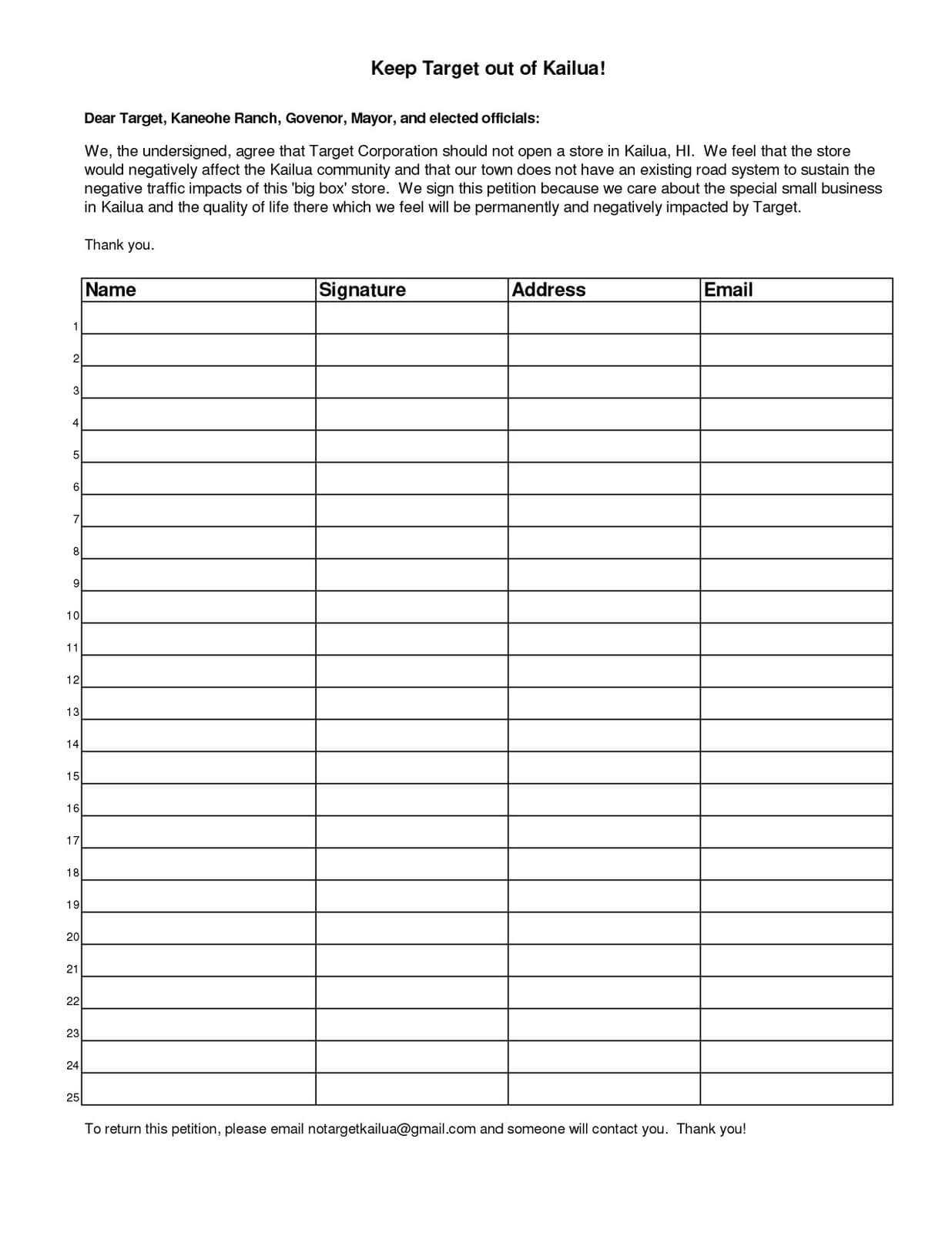 Petition Format Template. Legal Petition Template 10 With Regard To Blank Petition Template