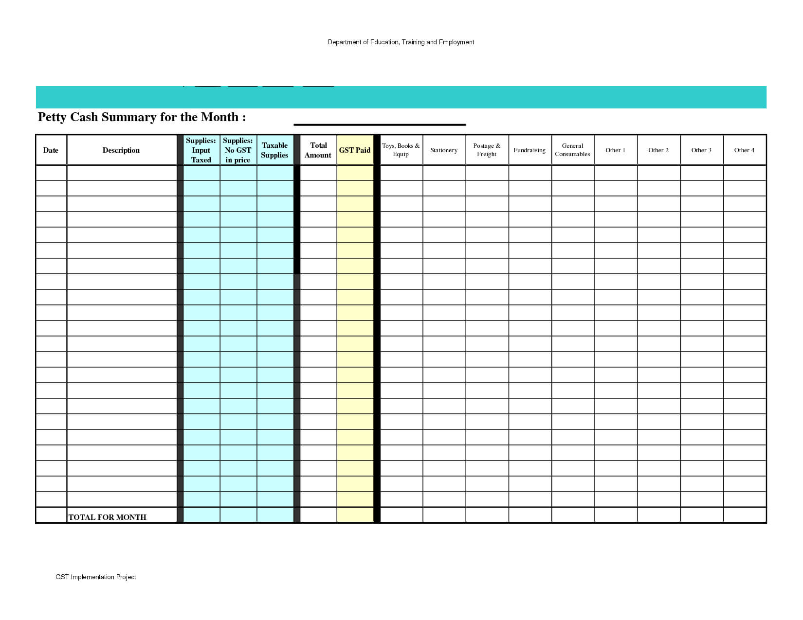 Petty Cash Spreadsheet Template Excel | Petty Cash Expences Within Petty Cash Expense Report Template