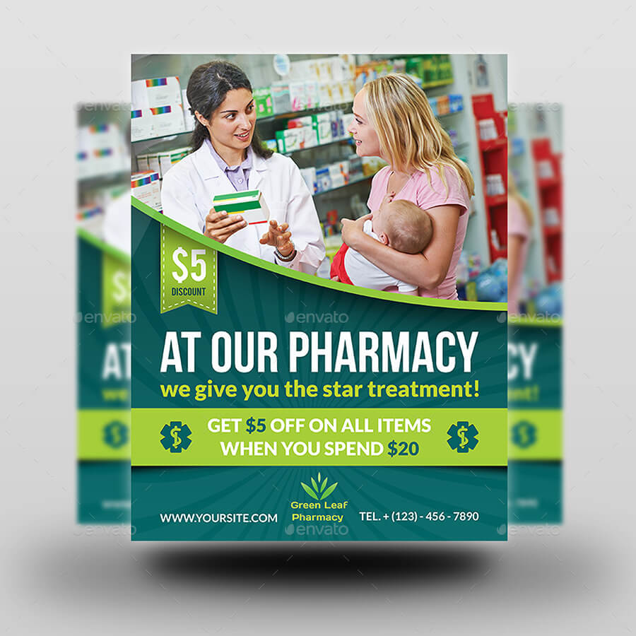 Pharmacy Flyer Template Vol.3 In Pharmacy Brochure Template Free