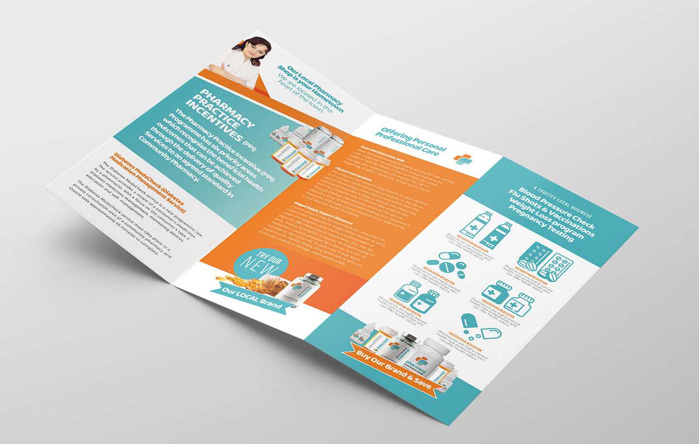 Pharmacy Tri Fold Brochure Template – Psd, Ai & Vector With Pharmacy Brochure Template Free