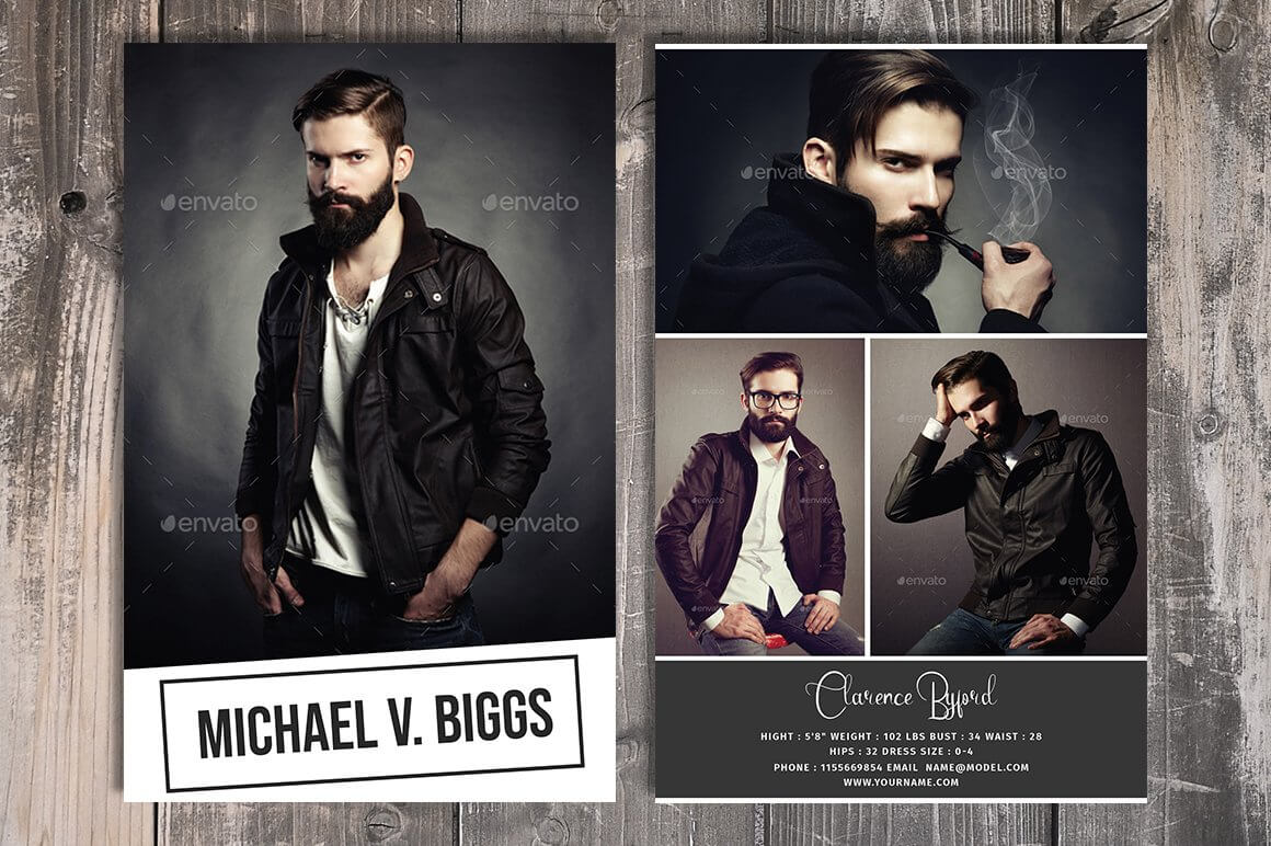 Phenomenal Free Comp Card Template Ideas For Mac Psd For Model Comp Card Template Free