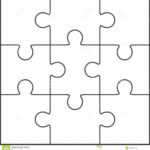 Photo About Jigsaw Puzzle , Blank Simple Template 3X3 In Blank Jigsaw Piece Template