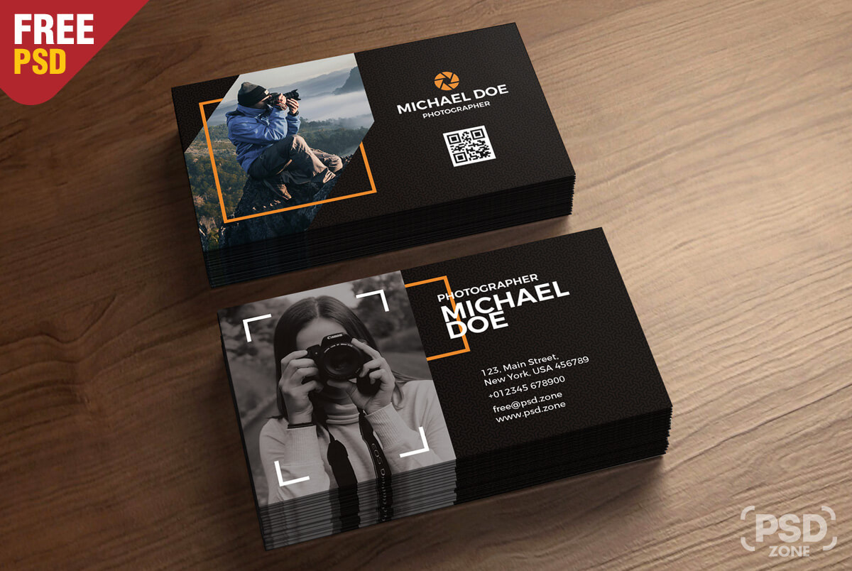 Photography Business Cards Template Psd – Psd Zone Pertaining To Name Card Design Template Psd