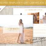 Photography Gift Certificate Template – Photo Gift Card – Layered .psd  Files – Design #31 With Gift Certificate Template Photoshop