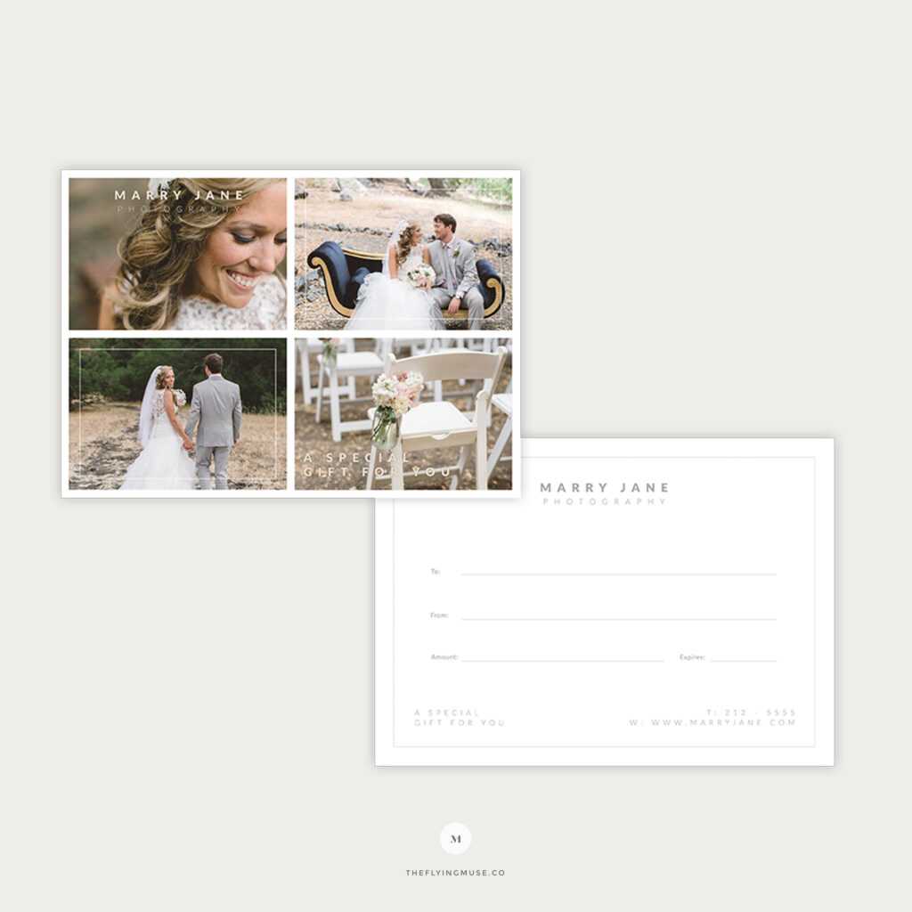 Photography Gift Certificate Template The Flying Muse throughout Gift