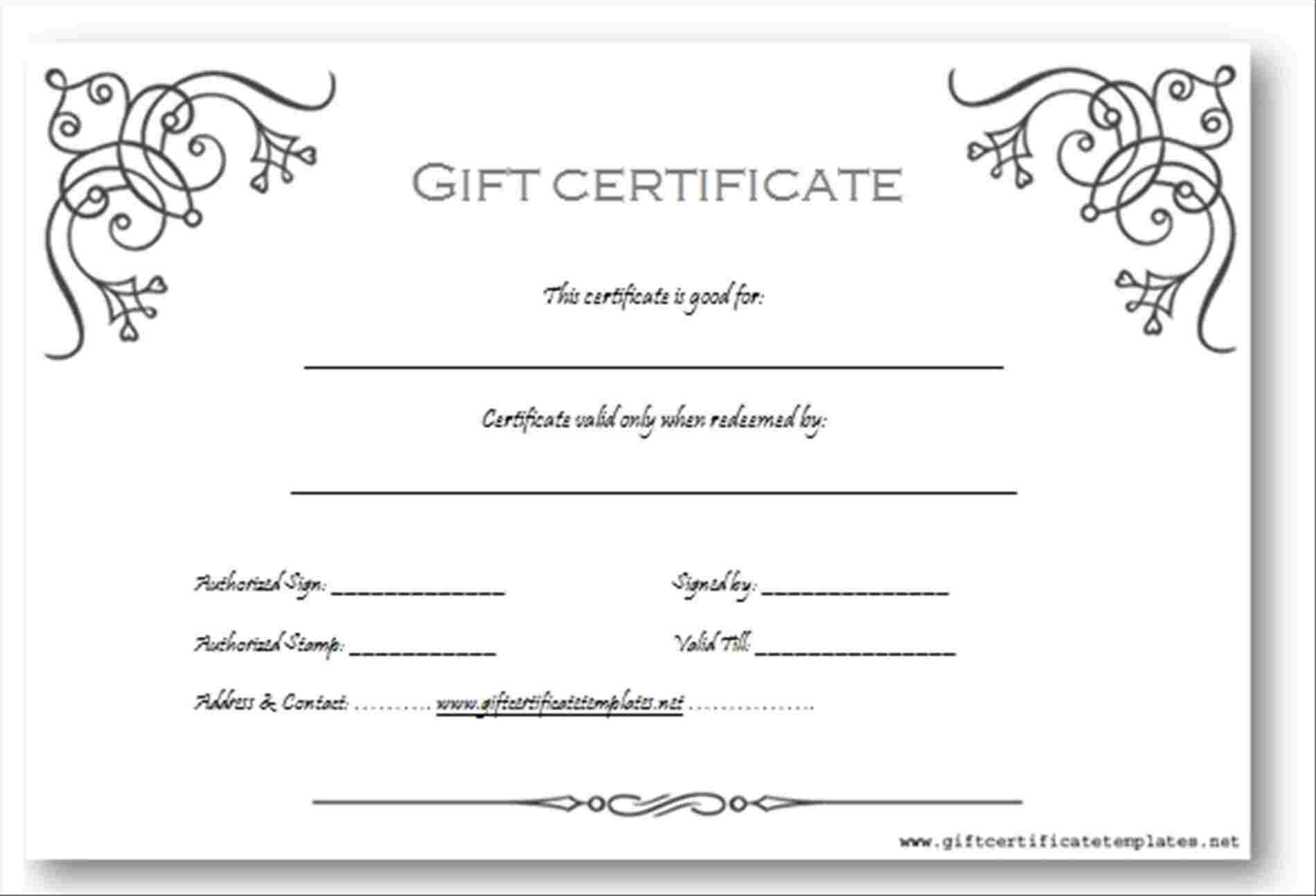Photography Gift Certificate Template Word For Free Photography Gift Certificate Template
