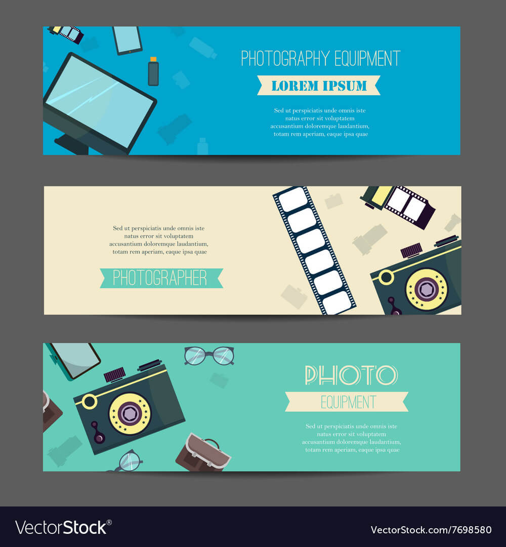 Photography Horizontal Banner Set With Inside Photography Banner Template