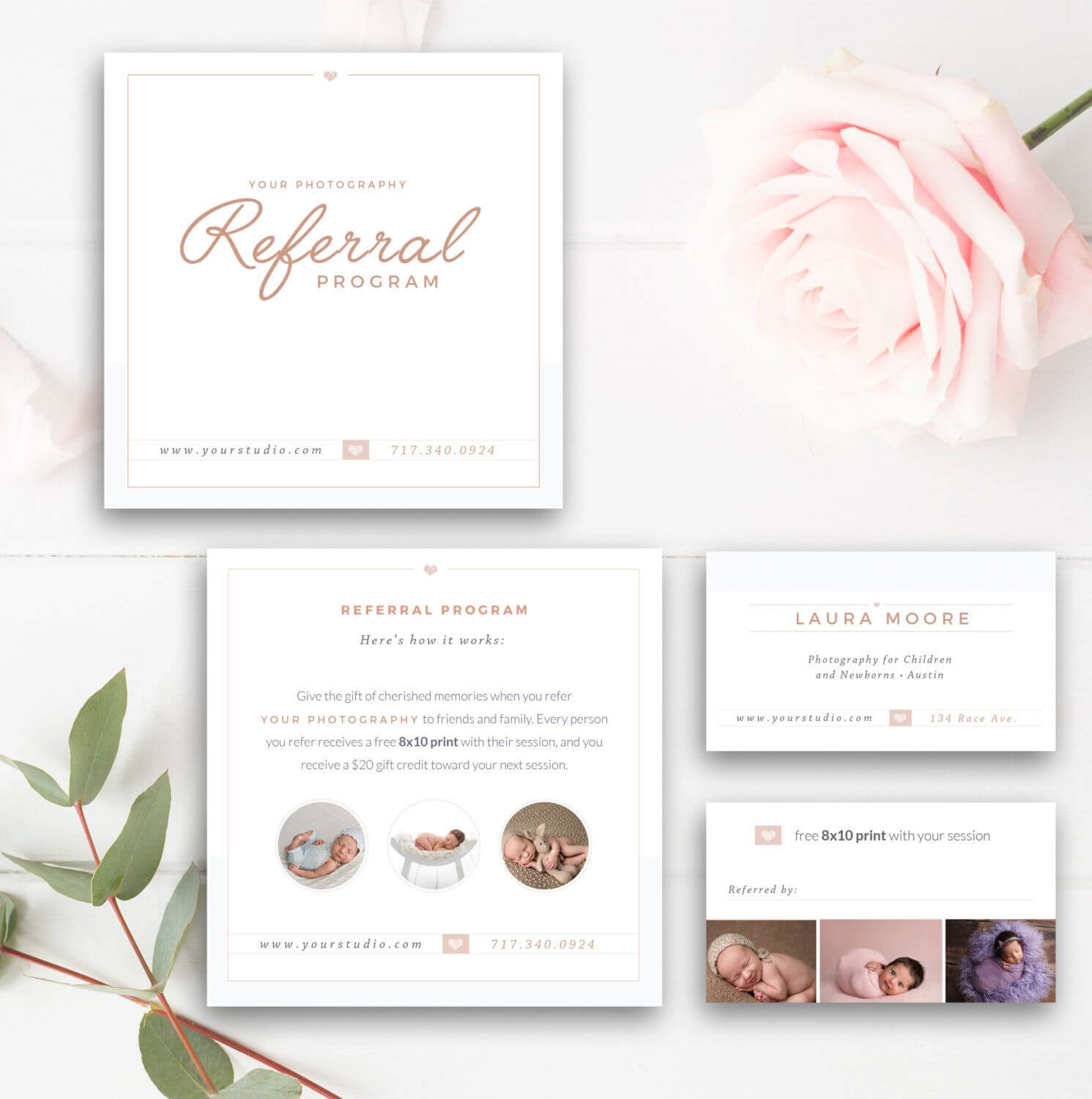 Photography Referral Card – Photoshop Template – Referral Pertaining To Referral Card Template Free