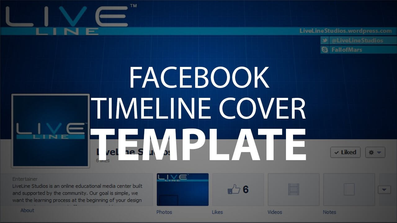Photoshop Template: Facebook Timeline Cover (Psd File) Pertaining To Photoshop Facebook Banner Template