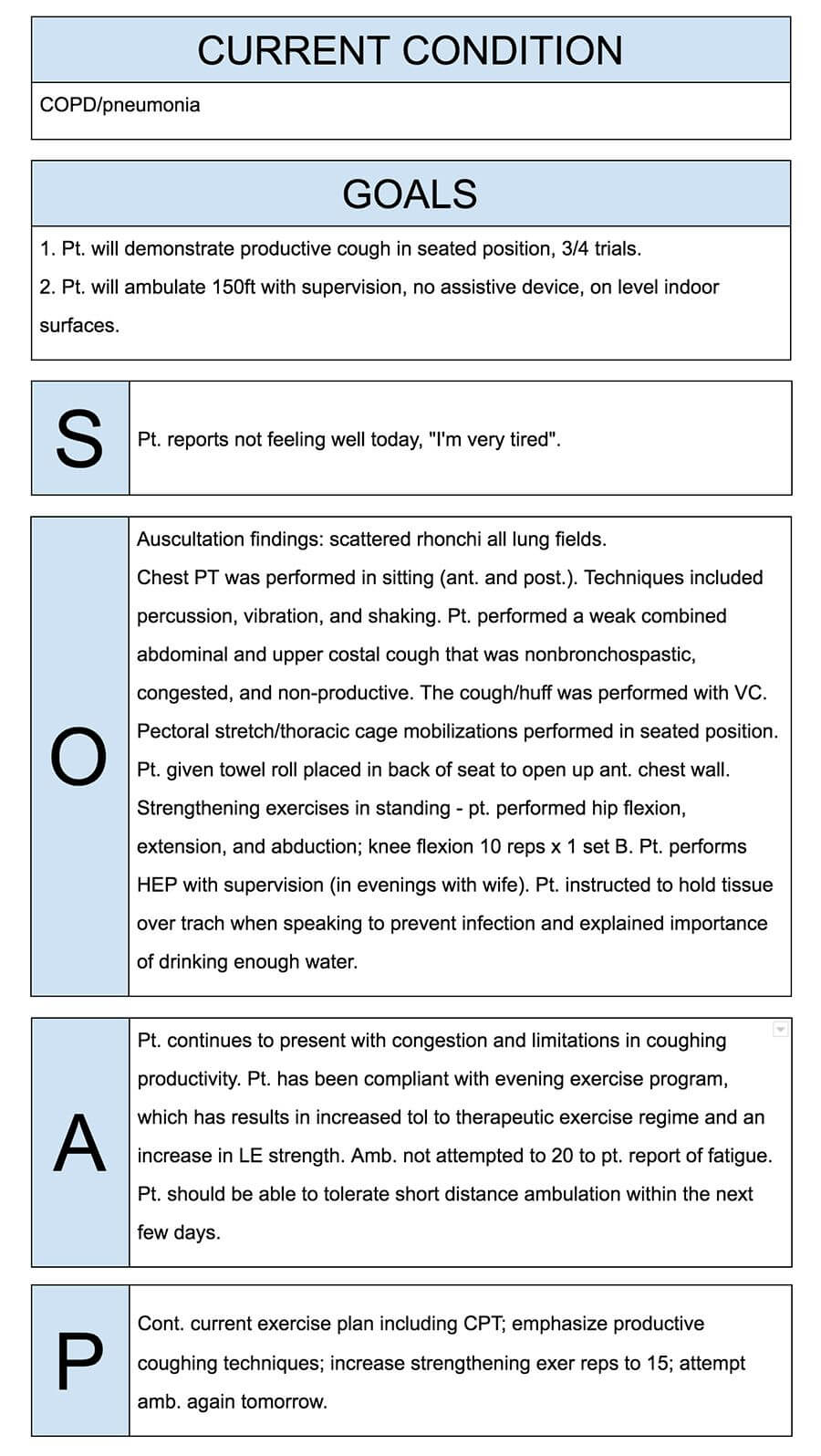 Physical Therapist Soap Notes Example | Quotes | Soap Note With Soap Note Template Word
