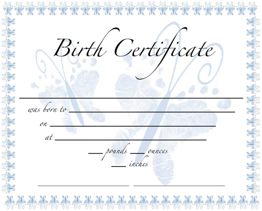 Baby Death Certificate Template