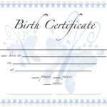 Pics For Birth Certificate Template For School Project pertaining to Baby Death Certificate Template