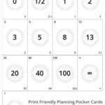Picture: Agile Planning Poker Cards. Black And White Print with Planning Poker Cards Template