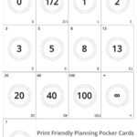 Picture: Agile Planning Poker Cards. Black And White Print with Planning Poker Cards Template