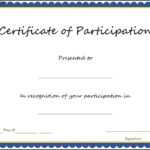 Pin Oleh Joko Di Certificate Template Regarding Certificate Of Participation Template Word