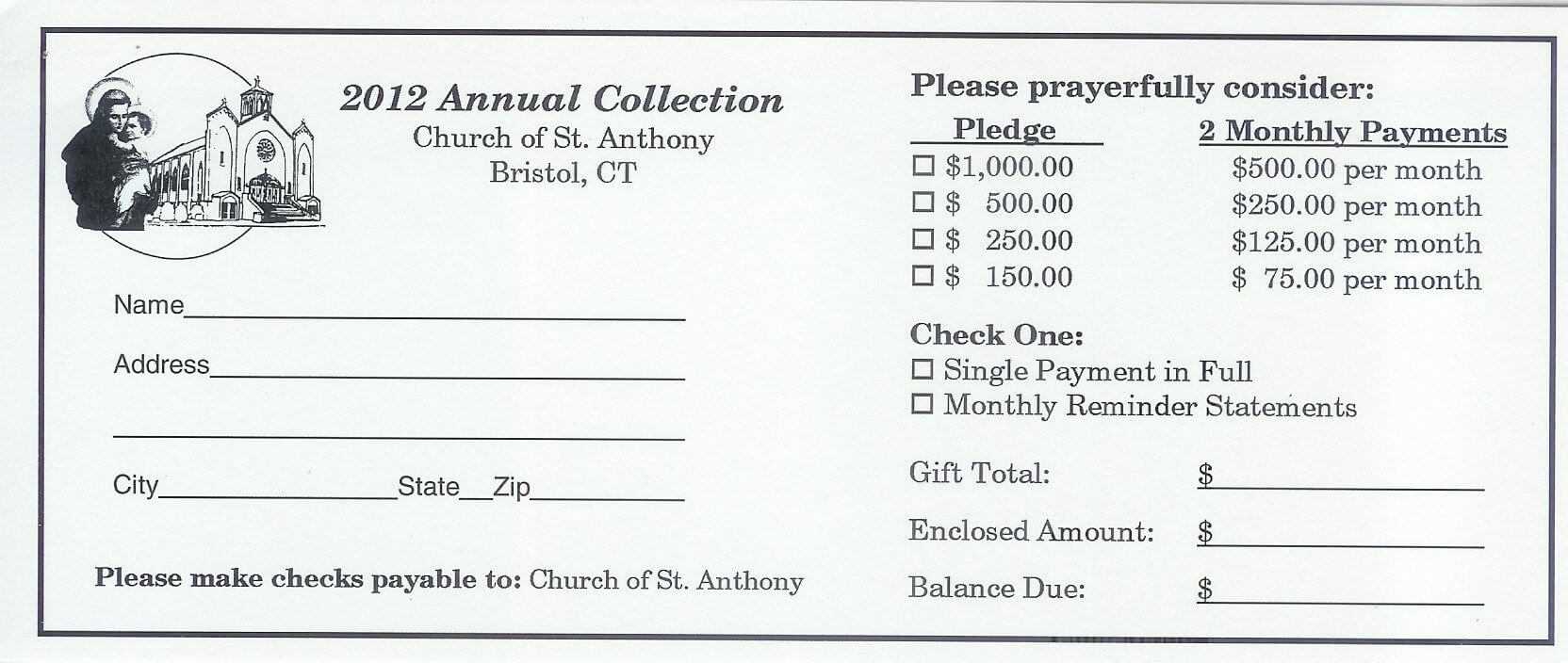 Pinandrew Martin On Pledge Cards | Card Templates Throughout Pledge Card Template For Church