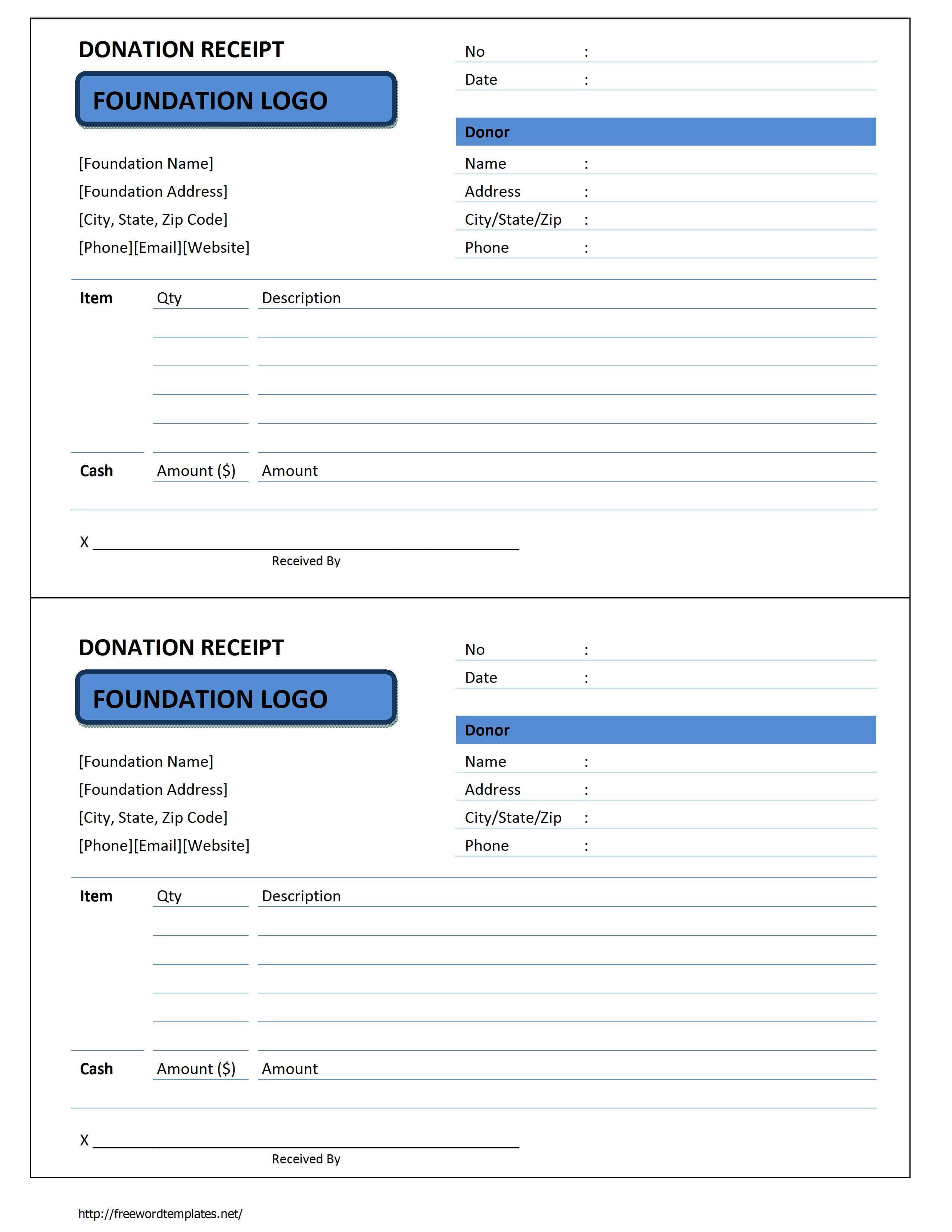 Pinberty Zulfianna On Share | Receipt Template, Invoice For Donation Report Template