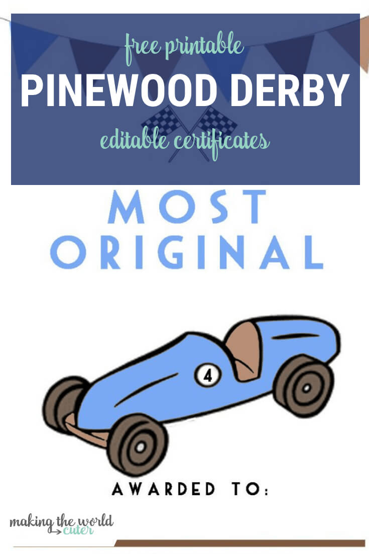 Pinewood Derby Certificates Regarding Pinewood Derby Certificate Template