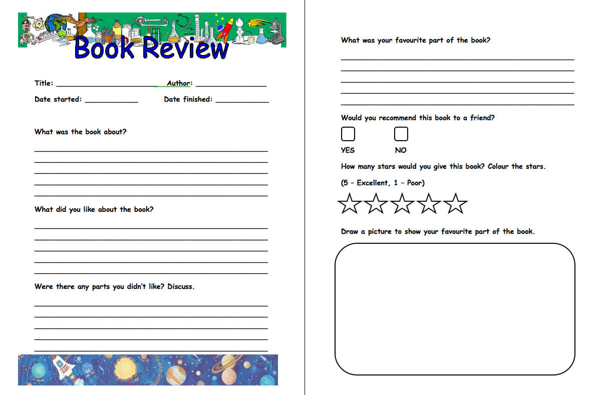 Pinjana Peek On Education | Book Review Template, Book For Book Report Template Grade 1