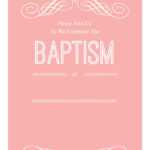 Pink Decorations – Free Printable Baptism & Christening Throughout Free Christening Invitation Cards Templates