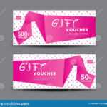 Pink Gift Voucher Template, Coupon Design, Certificate With Regard To Pink Gift Certificate Template