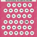 Pink Stripe Scratch Off Template With Numbers Added  Preview Pertaining To Scratch Off Card Templates