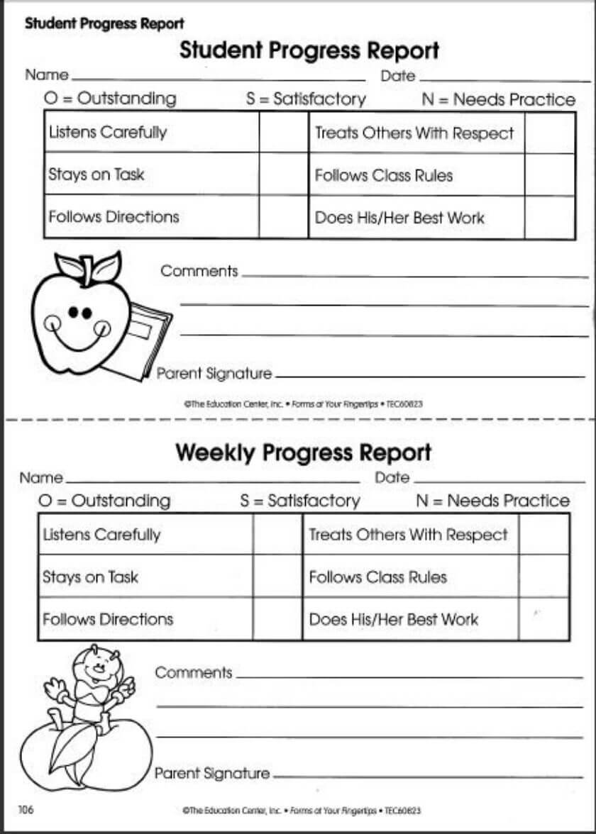 Pinolivia Rhea On T E A C H I N G: | Preschool Pertaining To Student Progress Report Template