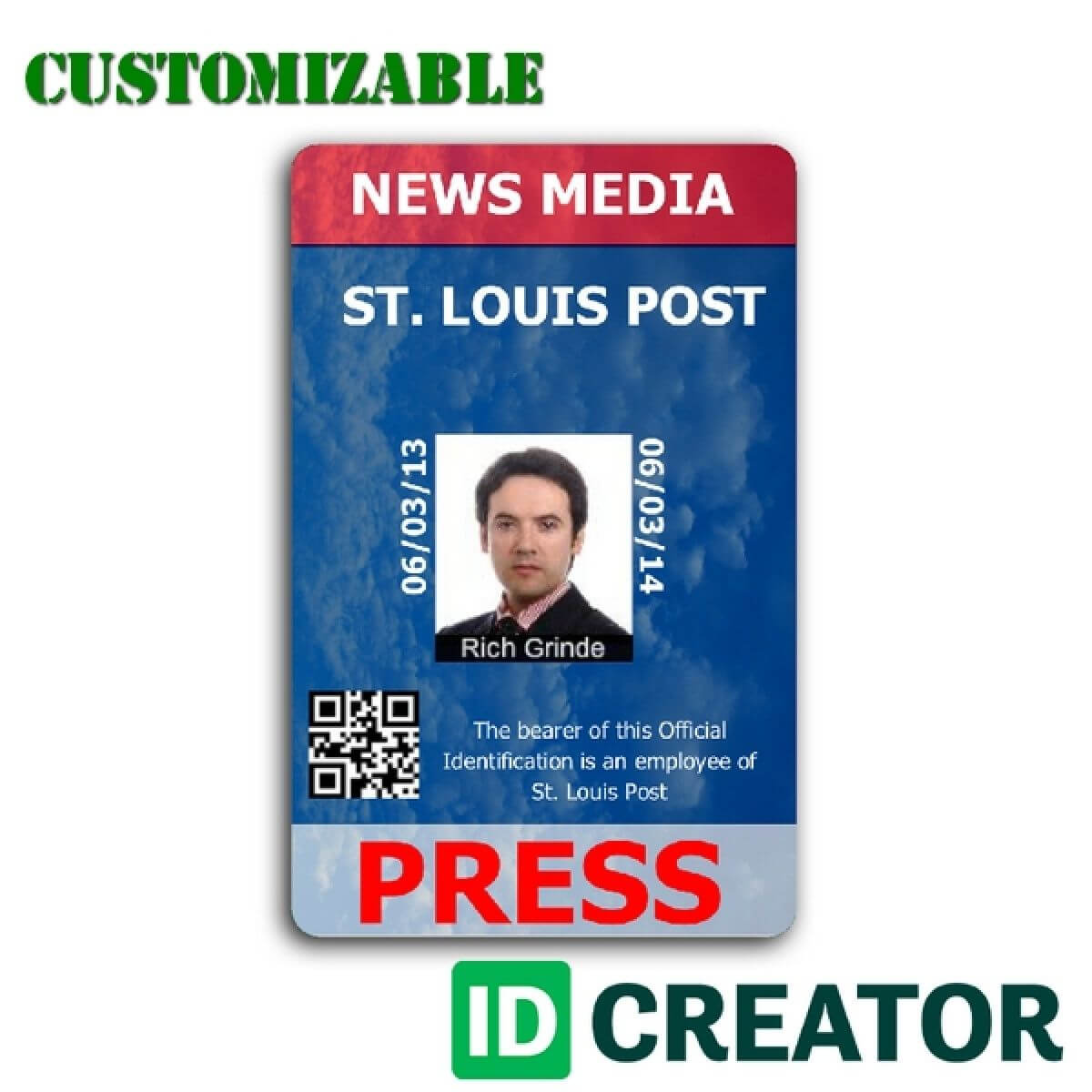Pinrandell Fisco On Saved | Id Card Template, Id Creator In Media Id Card Templates
