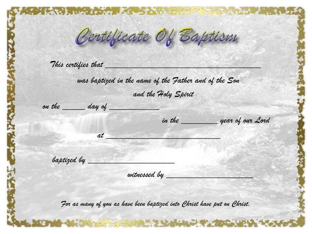 Pinselena Bing Perry On Certificates | Certificate With Baptism Certificate Template Word