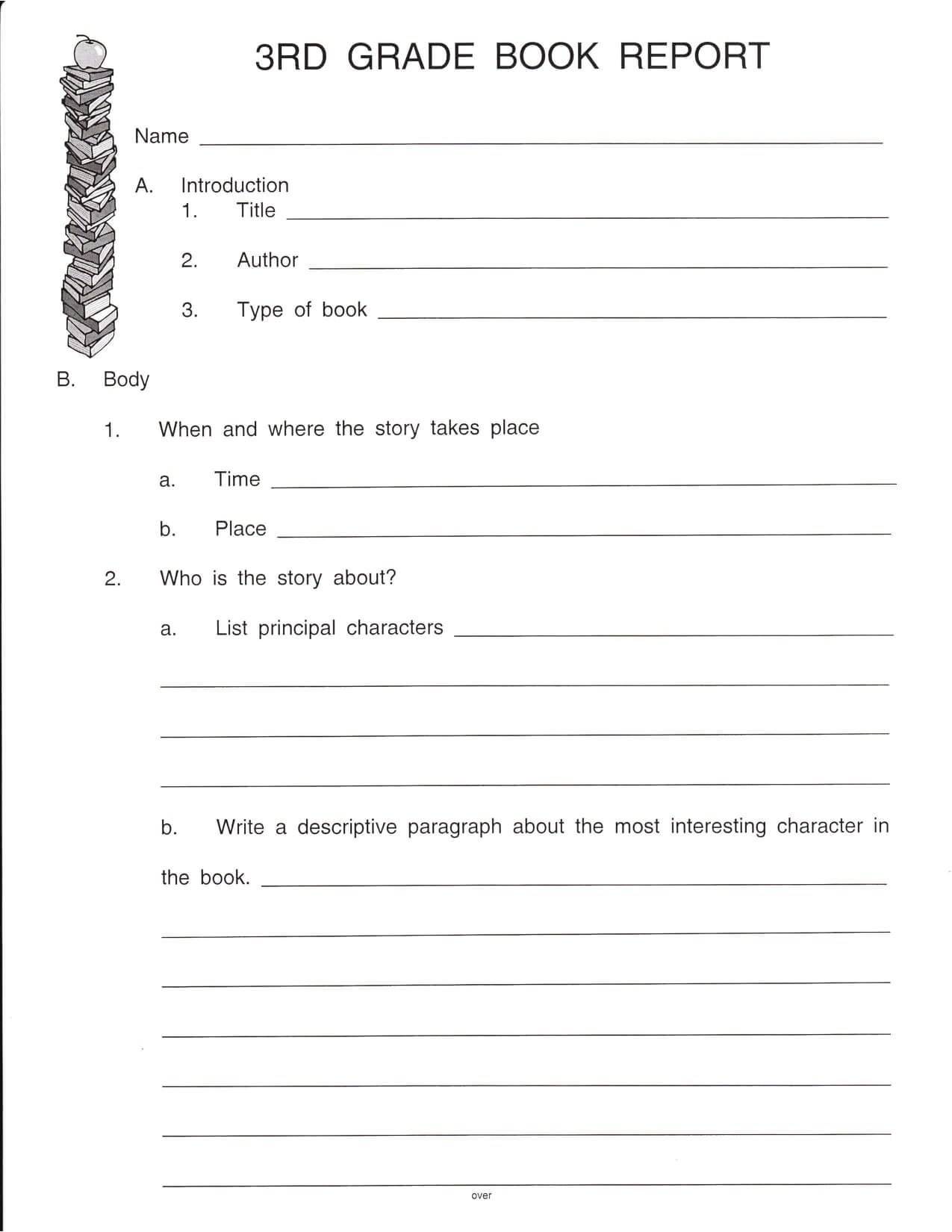 Pinshelena Schweitzer On Classroom Reading | 3Rd Grade With Book Report Template Grade 1