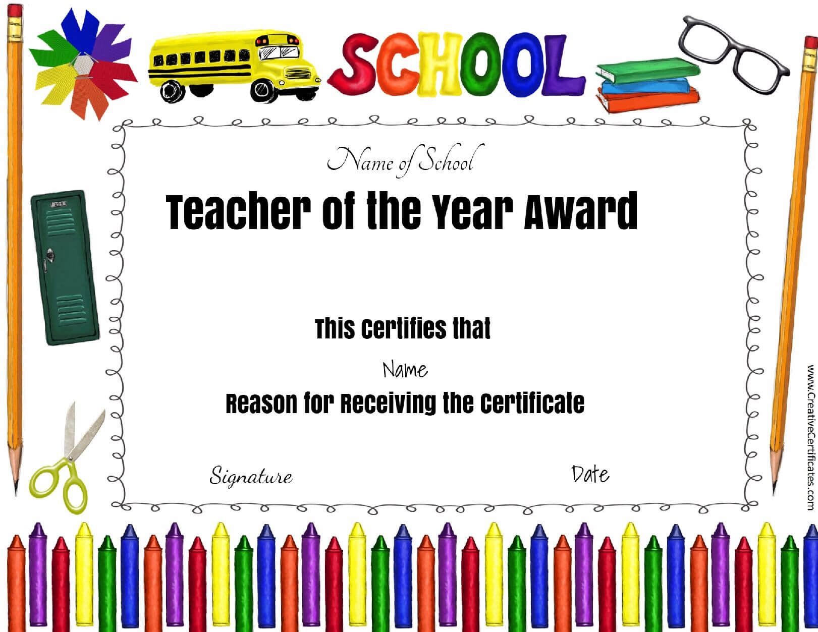 Pintiffany Ehlers On Avary | Certificate Of Appreciation Intended For Best Teacher Certificate Templates Free