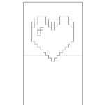 Pixel Heart Pop Up Card | 07. Crafts | Pop Up Card Templates Throughout Pop Out Heart Card Template