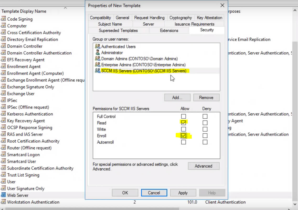 Pki Certificate Requirement For Sccm – Hashmat It Nerd Pertaining To Workstation Authentication Certificate Template