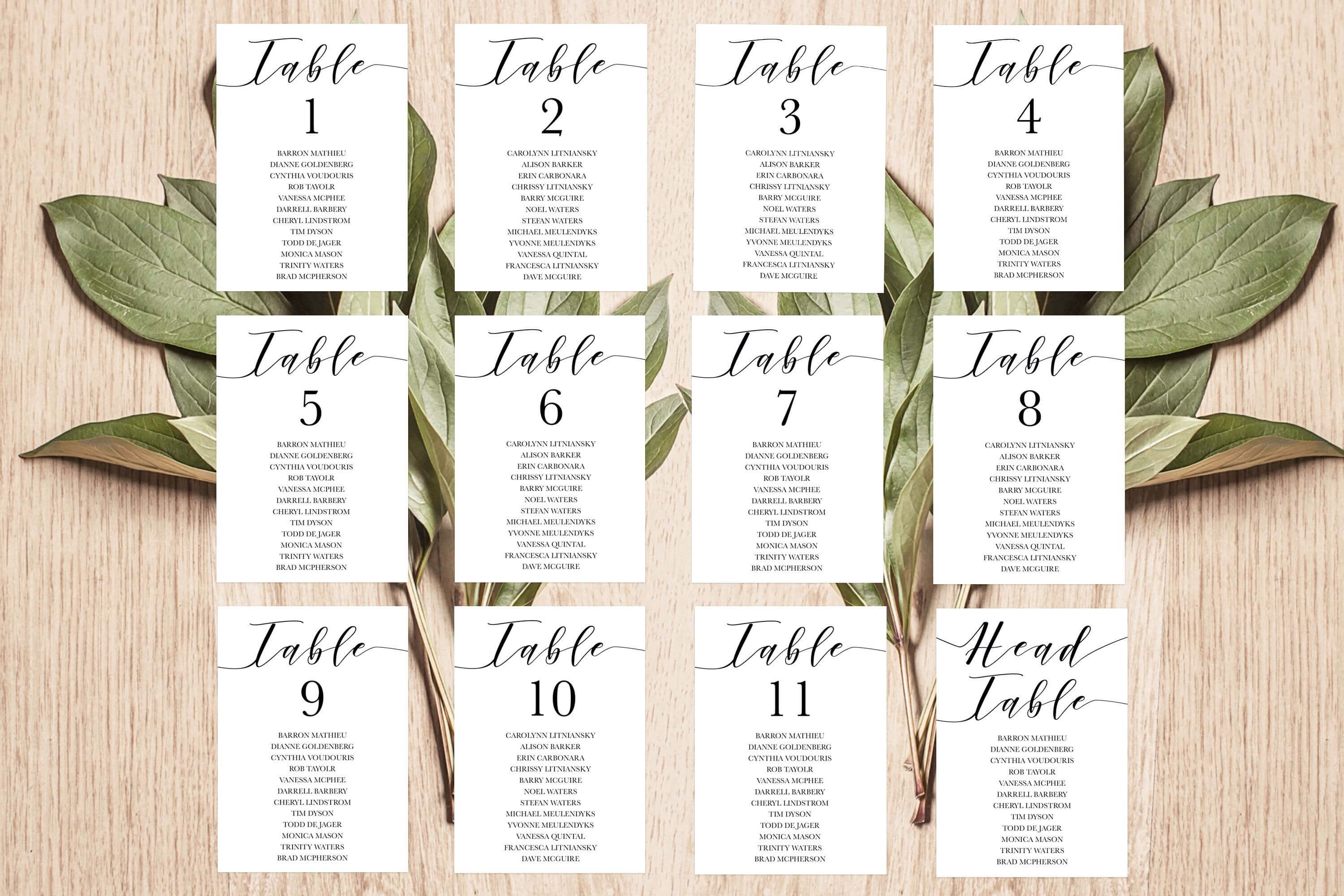 Place Card Template, Table Number Template, Seating Chart Pertaining To Printable Escort Cards Template