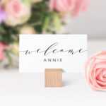 Place Cards Printable Template, Flat And Folded Welcome Throughout Place Card Setting Template